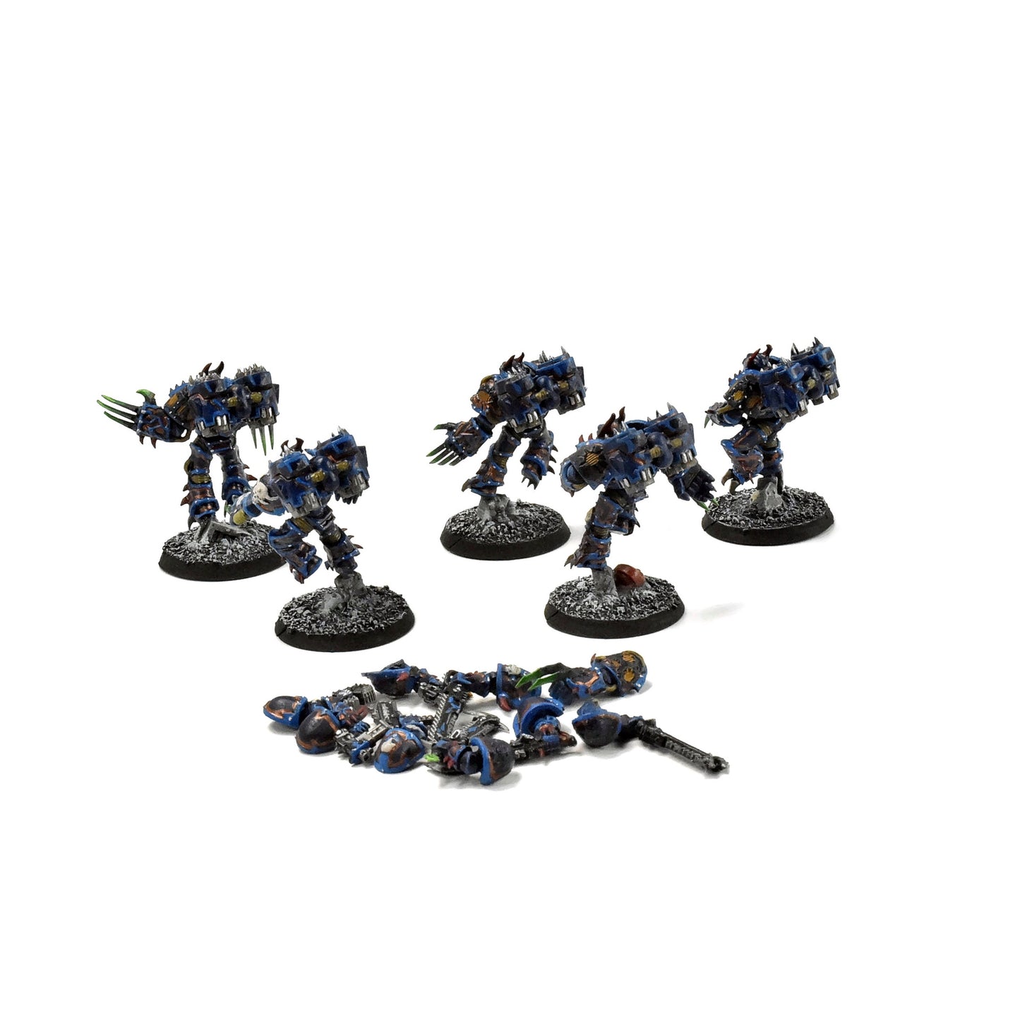 CHAOS SPACE MARINES 5 Raptors #1 WELL PAINTED 40K magnetized