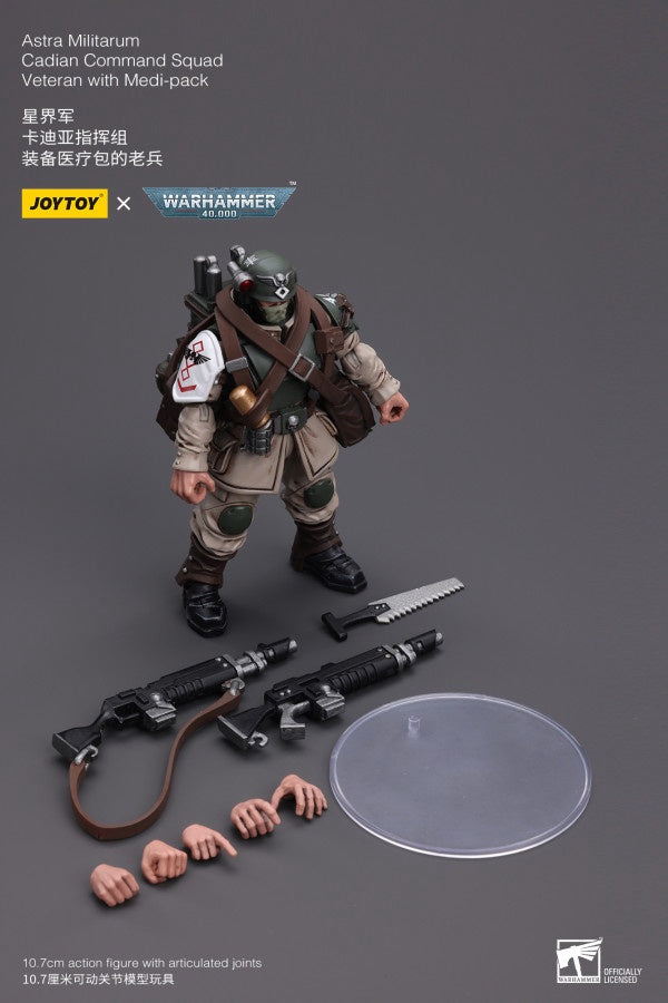 Cadian Command Squad Veteran with Medi-pack Astra Militarum Joy Toy