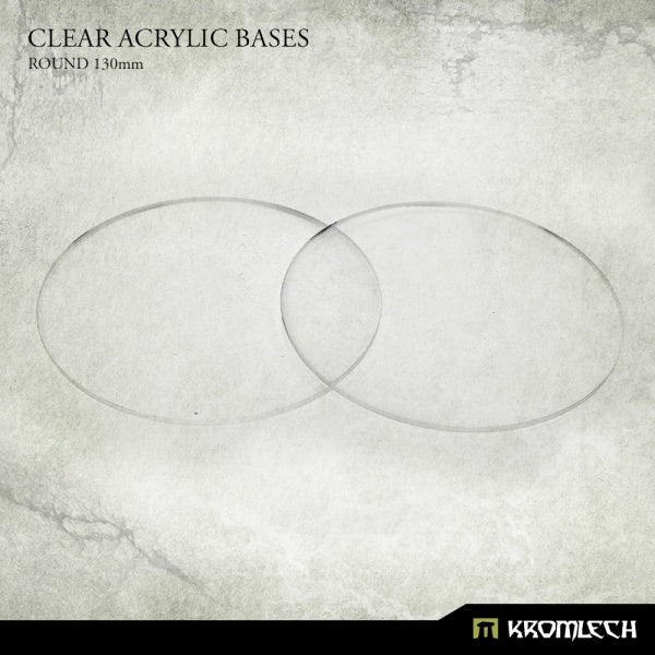 Clear Acrylic Bases - Round 130mm (2)
