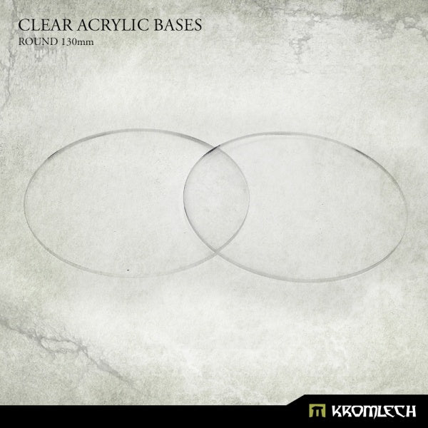 Clear Acrylic Bases - Round 130mm (2)