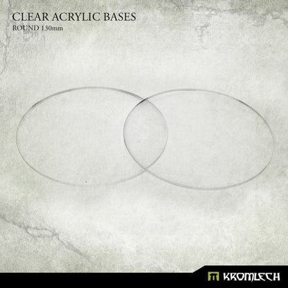 Clear Acrylic Bases - Round 130mm (2)
