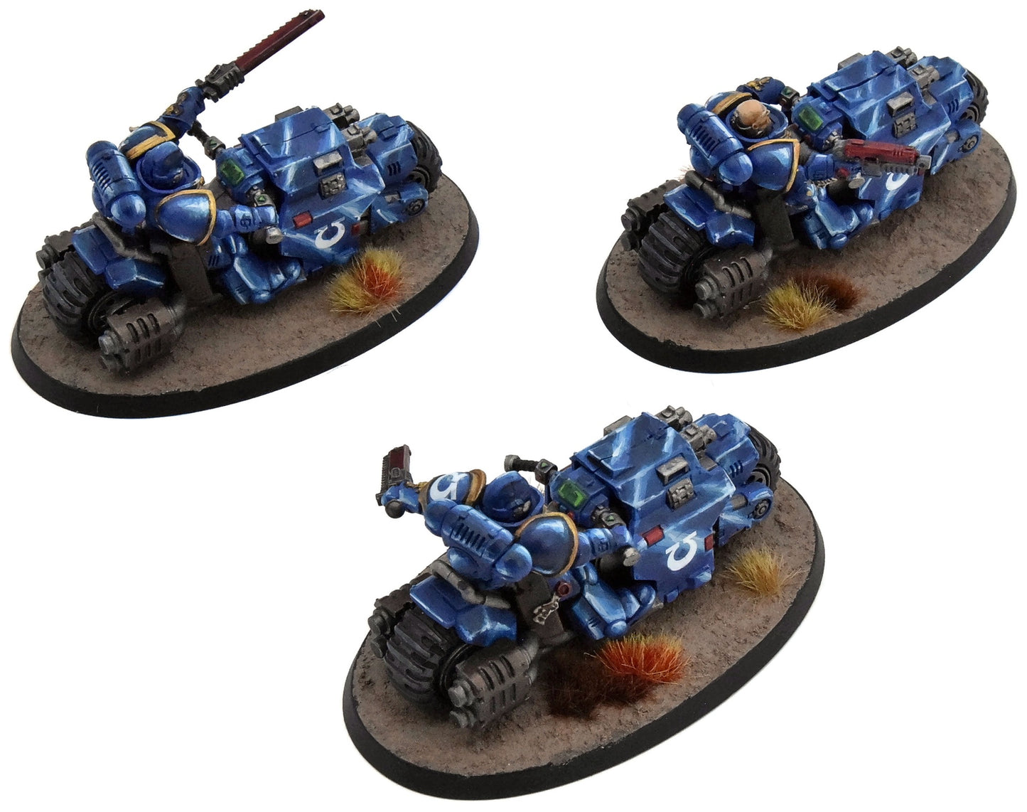 SPACE MARINES 3 Outriders #1 WELL PAINTED Warhammer 40K