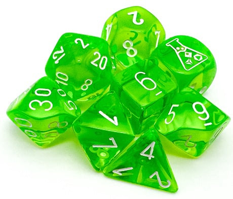 Translucent 7-die Set Rad Green/white