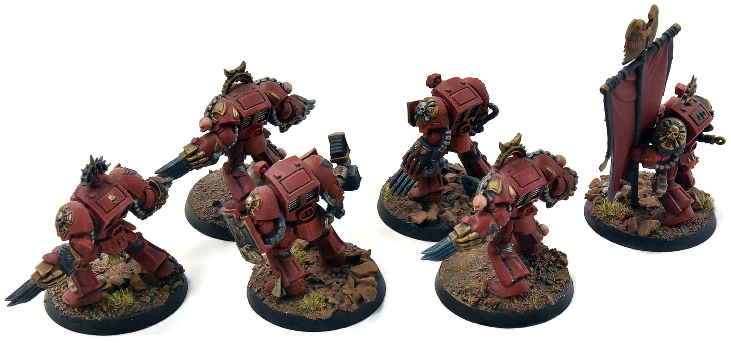 BLOOD ANGELS 6 Terminator Assault Squad #1 WELL PAINTED Warhammer 40K