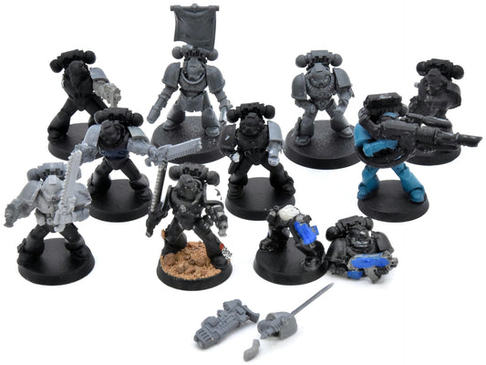 SPACE MARINES 10 Tactical Marines #8 Missing Parts Warhammer 40K