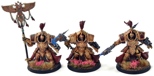 ADEPTUS CUSTODES 3 Vexilus Praetor in Allarus Terminator Armour #2 PAINTED
