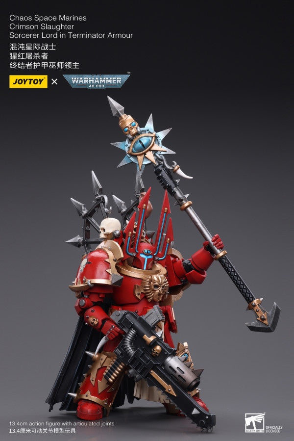 Crimson Slaughter Sorcerer Lord in Terminator Armour Chaos Space Marines Joy Toy