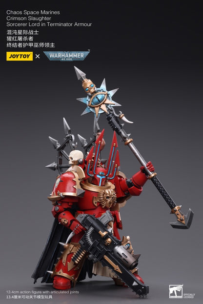 Crimson Slaughter Sorcerer Lord in Terminator Armour Chaos Space Marines Joy Toy