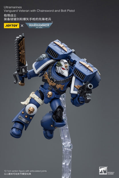 Vanguard Veteran with Chainsword and Bolt Pistol Ultramarines Joy Toy