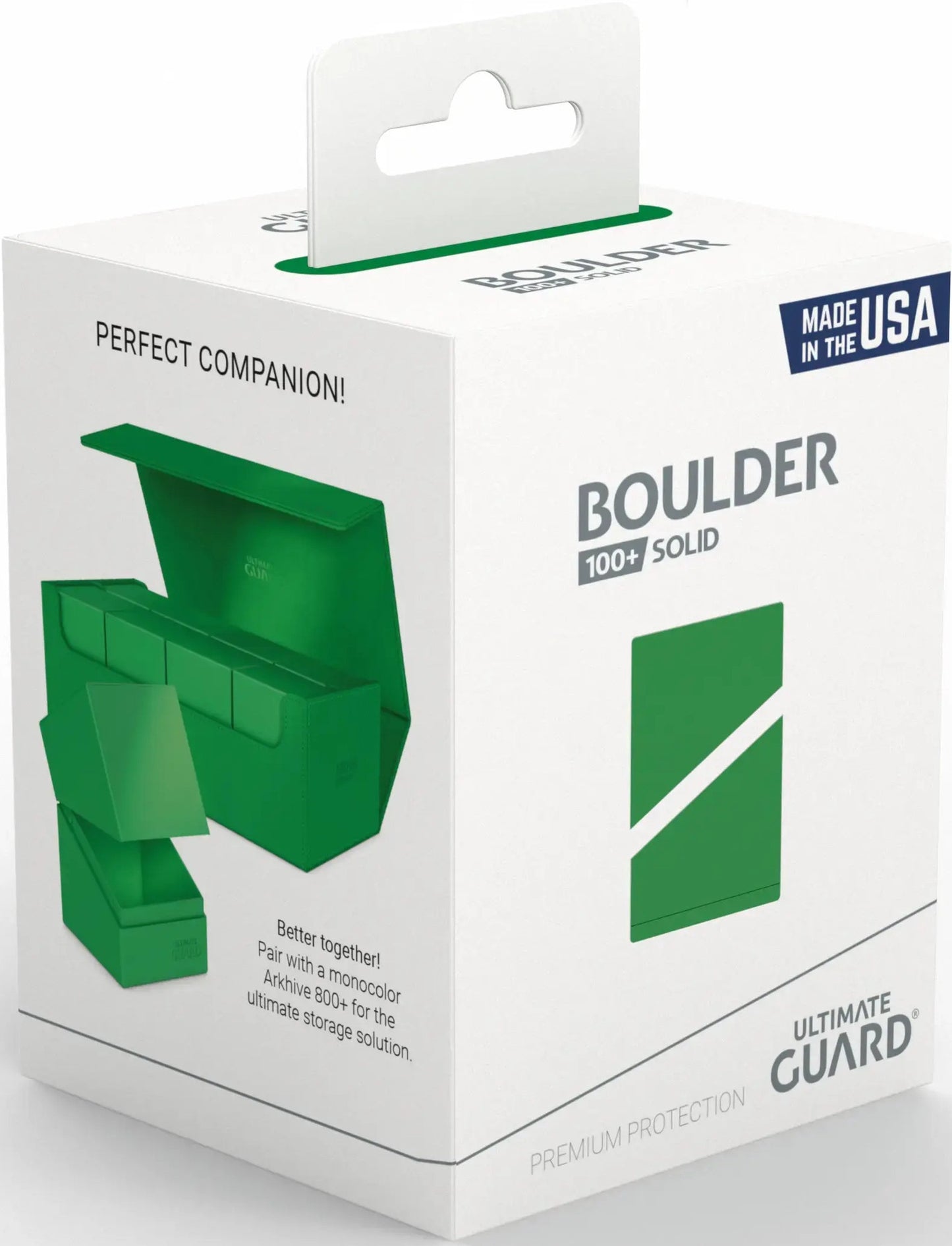 Ultimate Guard Deck Case Boulder 100+ Solid Green