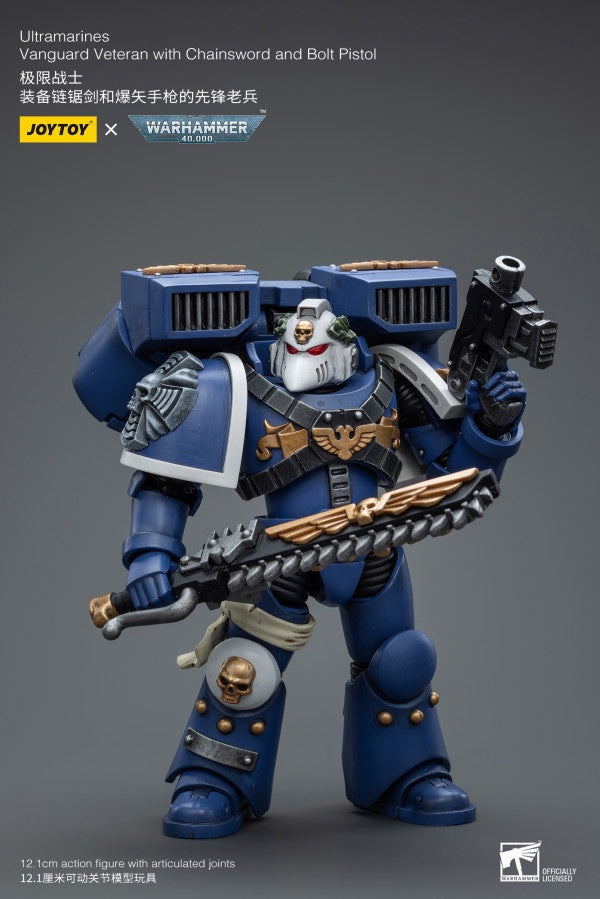 Vanguard Veteran with Chainsword and Bolt Pistol Ultramarines Joy Toy