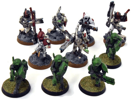 TAU EMPIRE 10 Fire Warriors #8 MIX PAINT Warhammer 40K