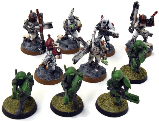 TAU EMPIRE 10 Fire Warriors #8 MIX PAINT Warhammer 40K