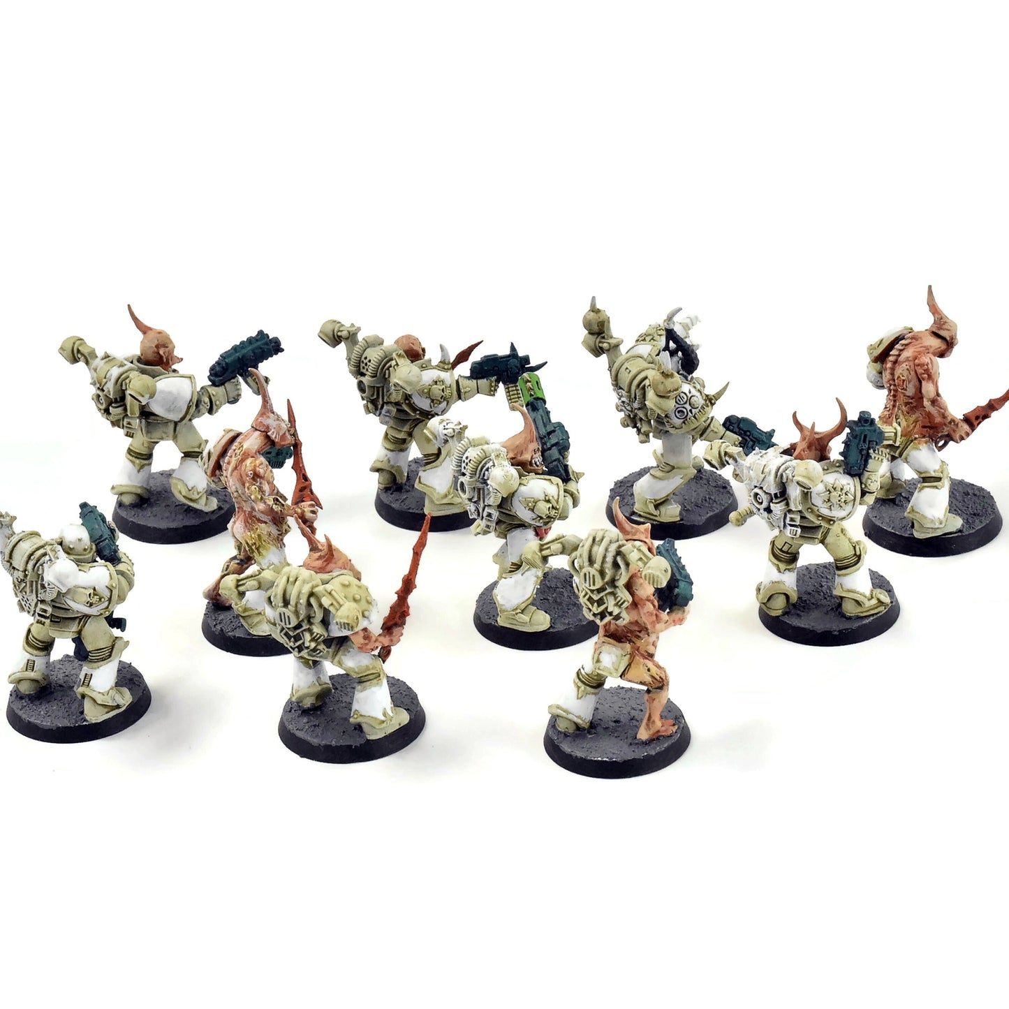 CHAOS SPACE MARINES 10 Chaos Space Marines #3 WELL PAINTED 40K
