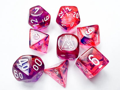 Nebula 7-die Set Black Light Special/white W/bonus