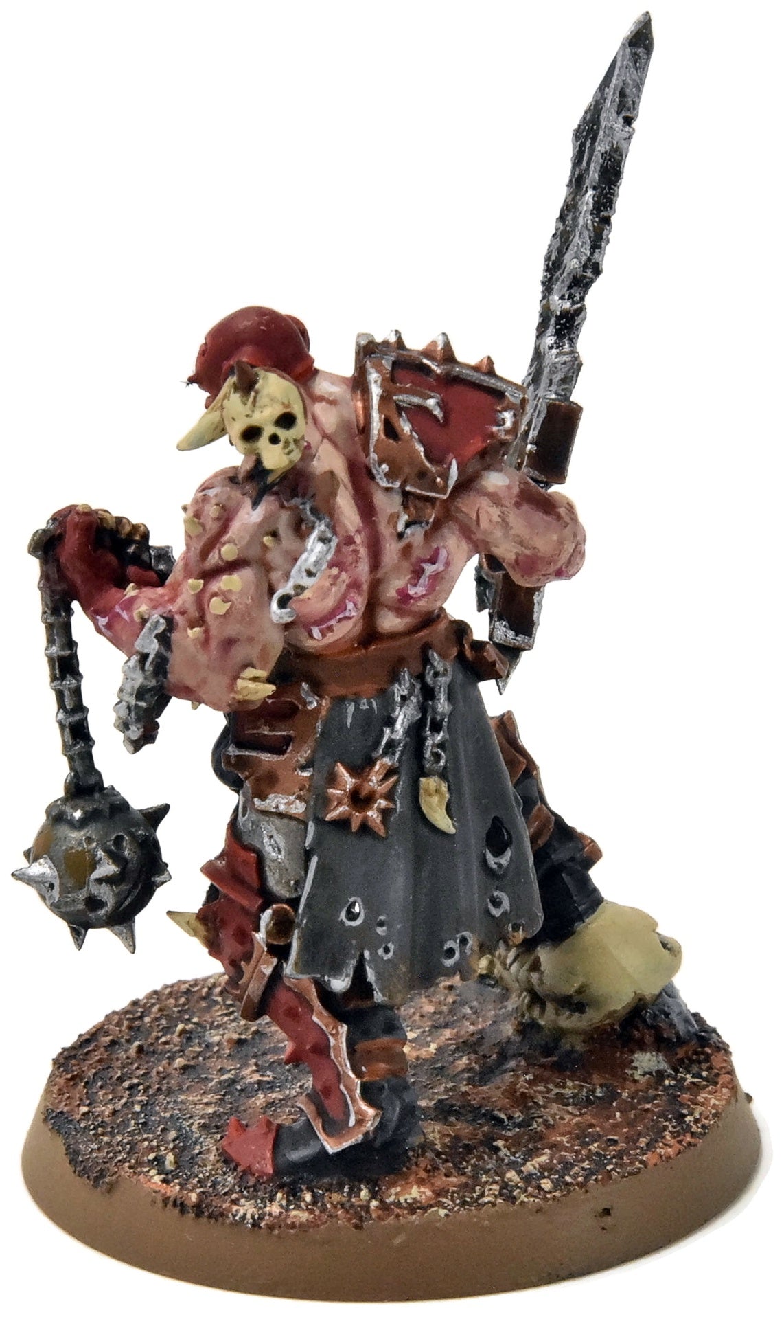 SLAVES TO DARKNESS Slaughterpriest with Huckblade & Wrath-Hammer #2 PRO PAINTED