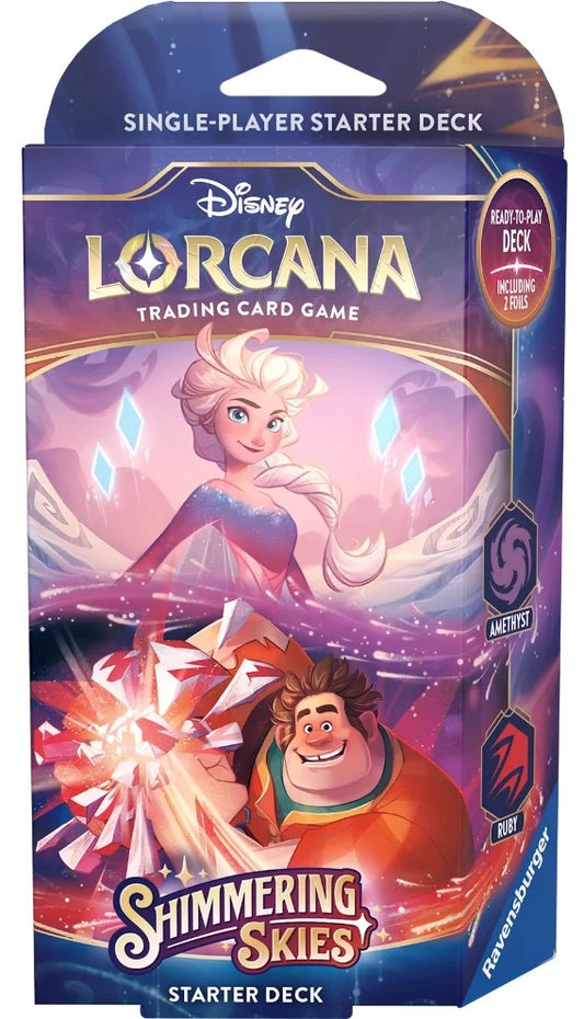 Disney Lorcana Shimmering Skies Starter Deck - Wreck-It Ralph & Elsa