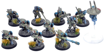 TAU EMPIRE 11 Pathfinder Team With Drones #2 WELL PAINTED Warhammer 40K