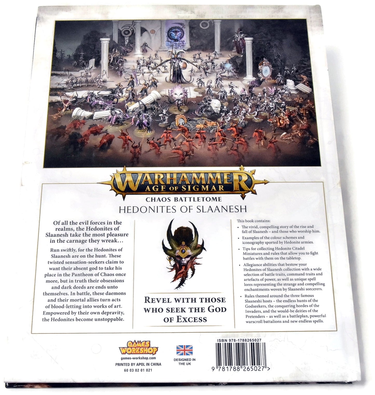 HEDONITES OF SLAANESH Battletome Used Good Condition Sigmar 9378