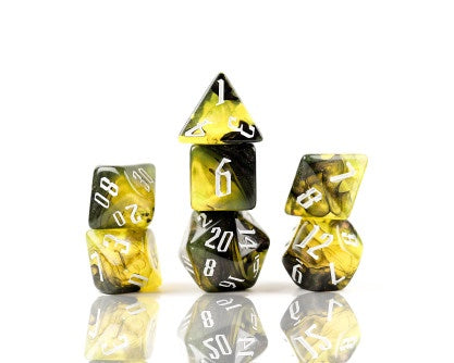 Sirius Dice Nebula Poison Black With Green 7-die Set