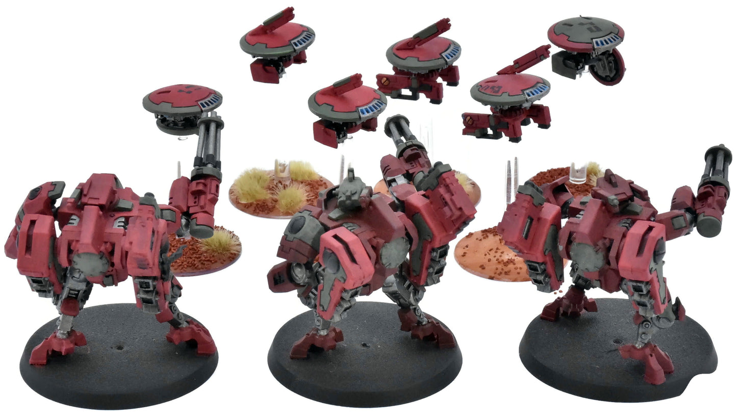 TAU EMPIRE 3 Xv8 Crisis Battlesuits #1 Warhammer 40K 1966