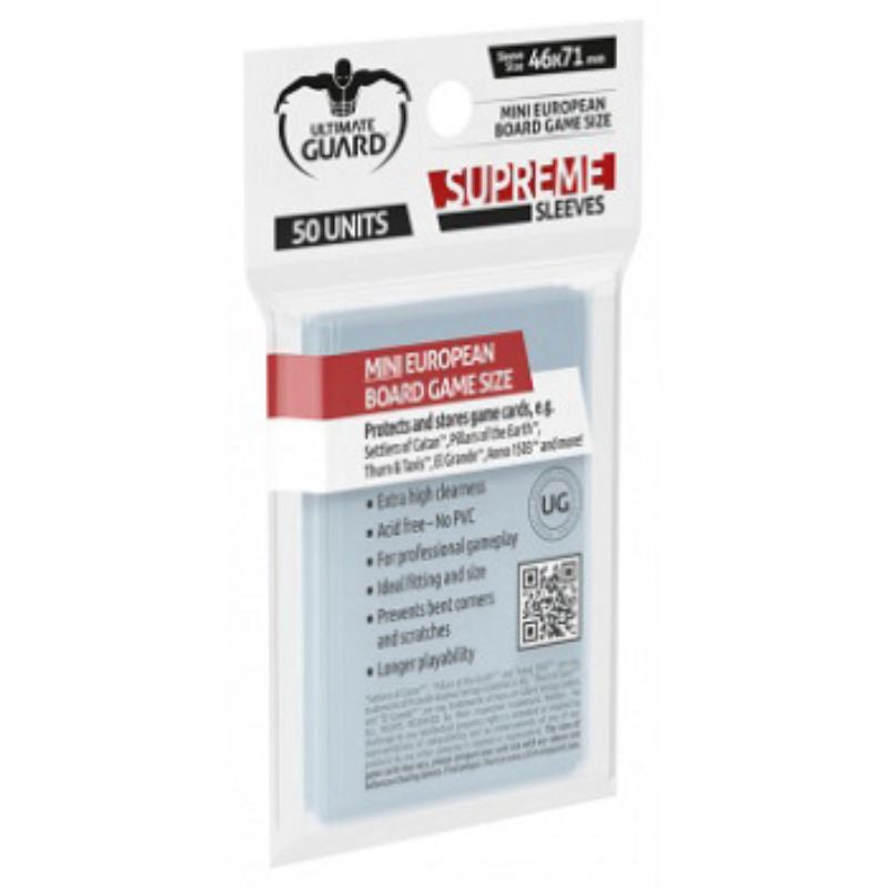 Ultimate Guard Sleeves Supreme Bg Cards Mini European 50Ct