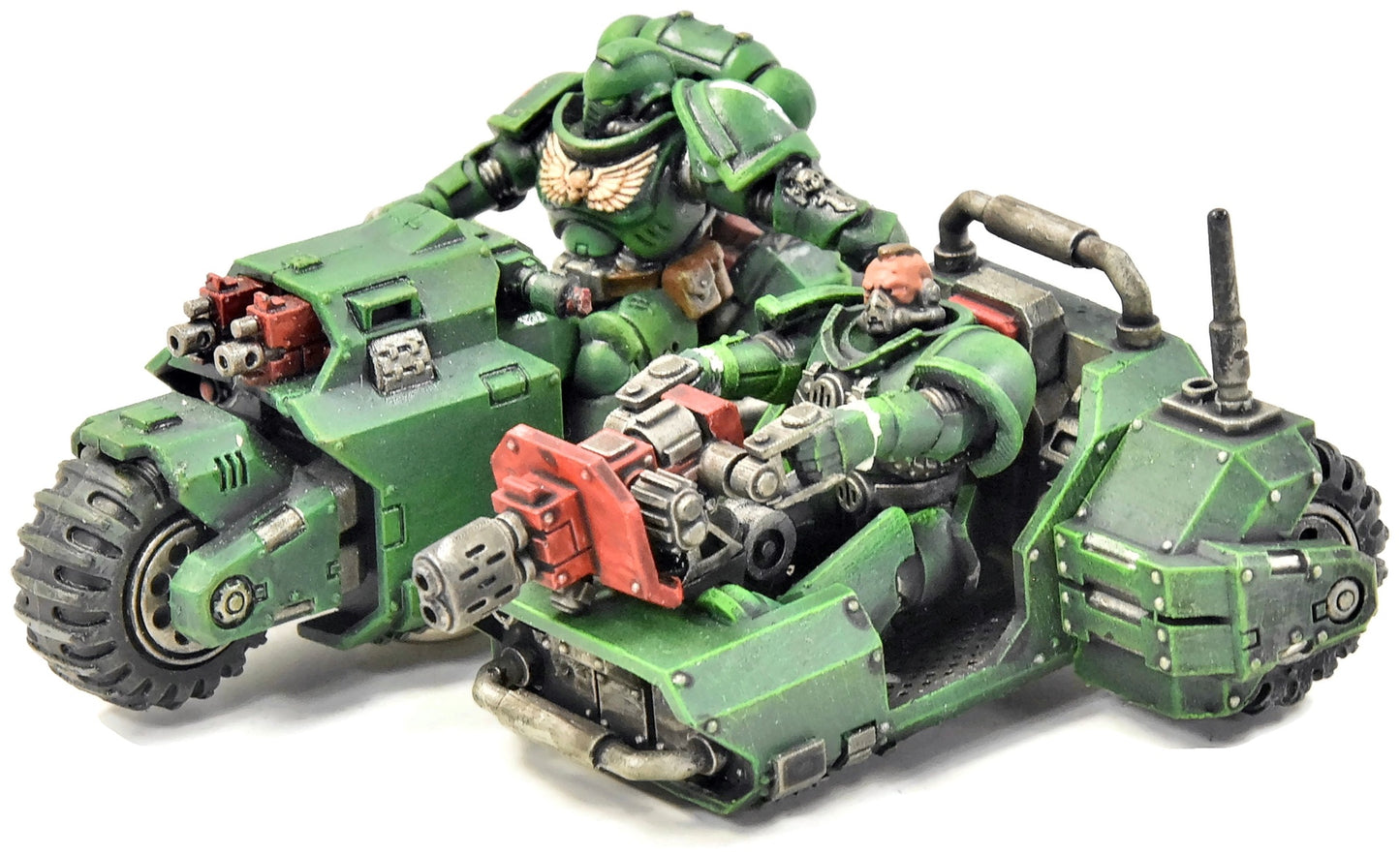 Moto d'attaque Dark Angels n°6, peinture de qualité, Warhammer 40K