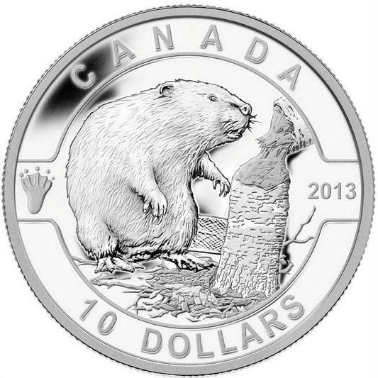 2013 O Canada - The Beaver 1/2 oz Fine Silver Coin