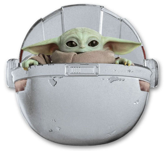 AGORO Star Wars Mandalorian Grogu in Pod 1 oz Silver Coin - Used