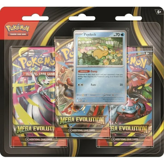Pokemon TCG Mega Evolution 3 Pack Blister (Psyduck) (EN)