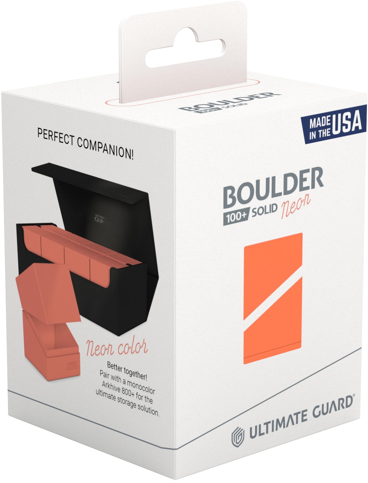 Ultimate Guard Deck Case Boulder 100+ Neon Orange