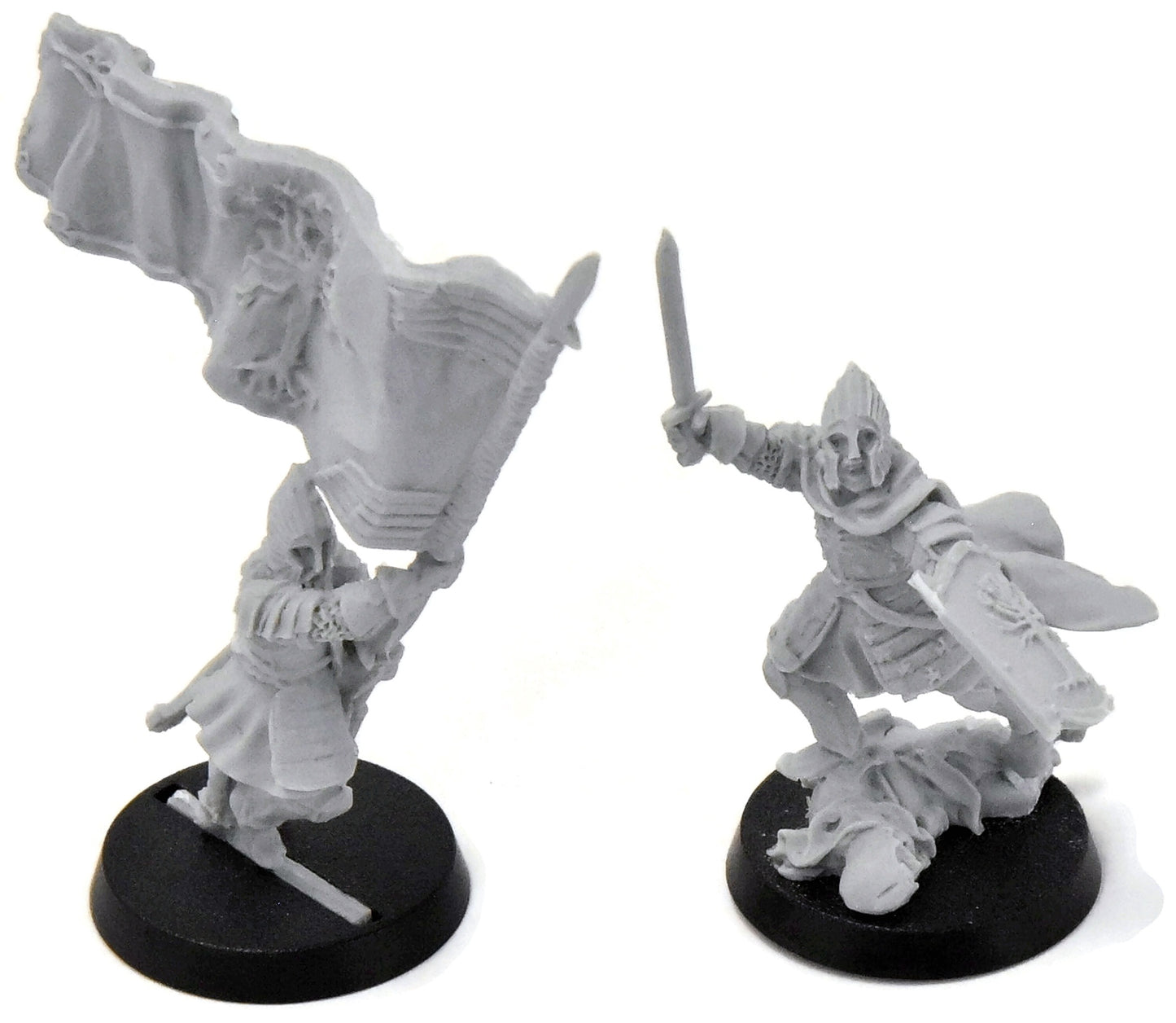 MIDDLE-EARTH Minas Tirith Gondor Command Captain & Banner #1 Finecast LOTR