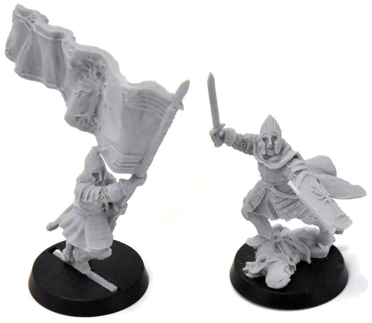 MIDDLE-EARTH Minas Tirith Gondor Command Captain & Banner #1 Finecast LOTR