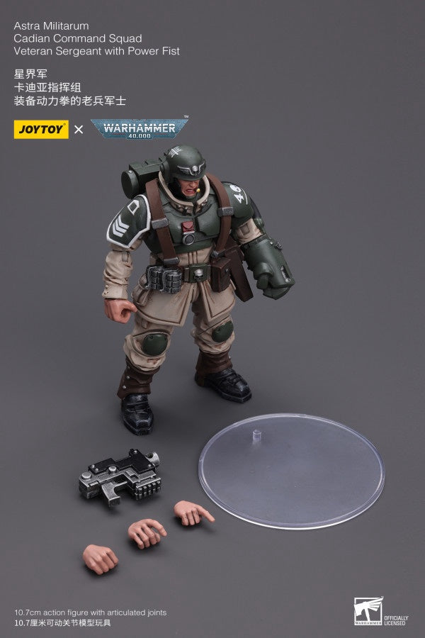 Cadian Command Squad Veteran Sergeant with Power Fist Astra Militarum Joy Toy
