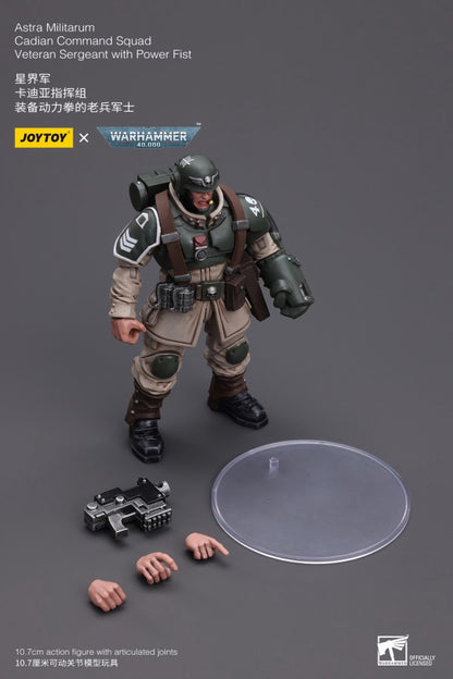 Cadian Command Squad Veteran Sergeant with Power Fist Astra Militarum Joy Toy
