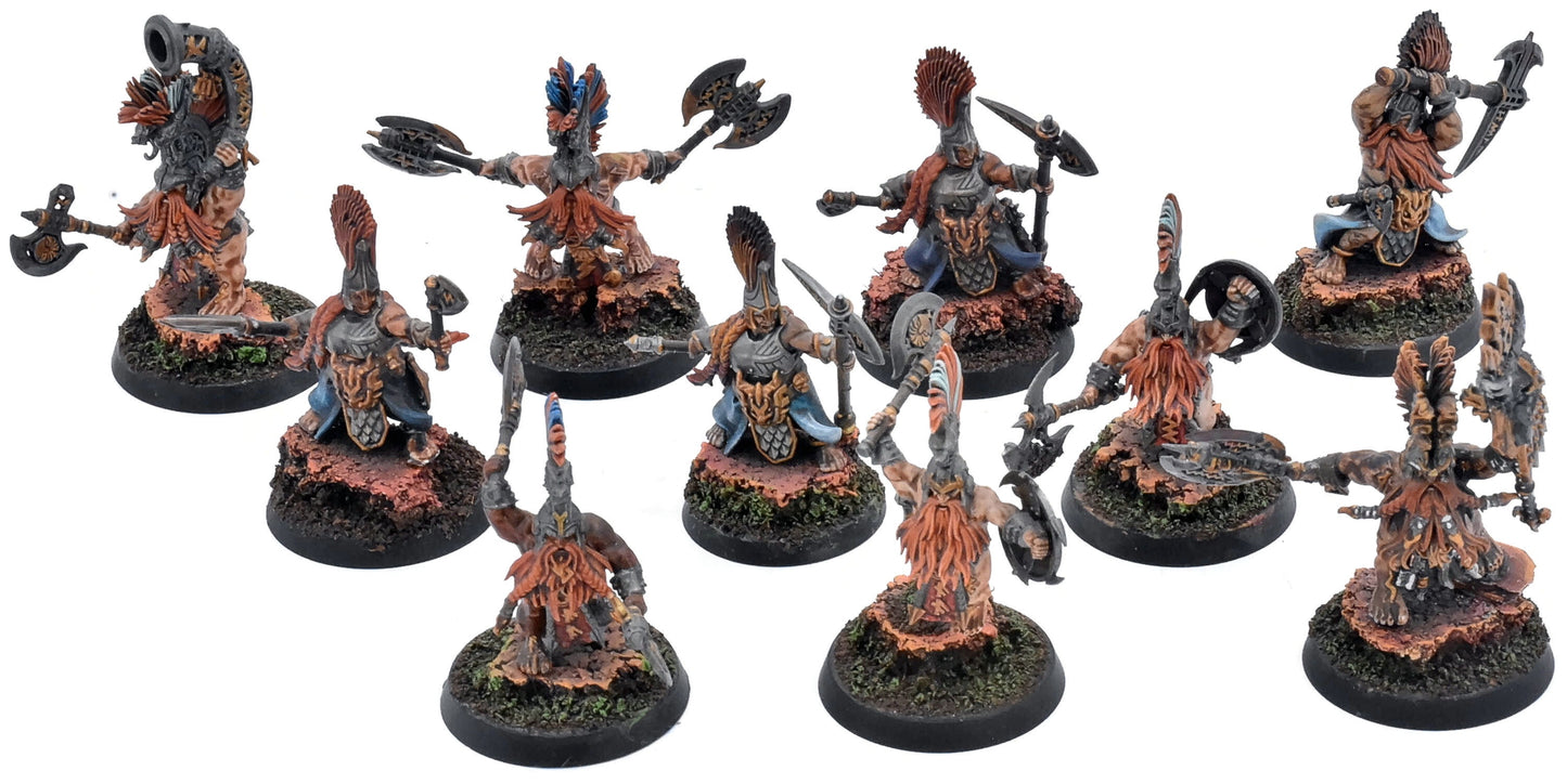FYRESLAYERS 10 Vulkite Berzerkers #1 WELL PAINTED Warhammer Sigmar 1186