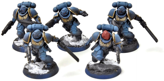 SPACE MARINES 5 Assault Intercessors #2 WELL PAINTED Warhammer 40K