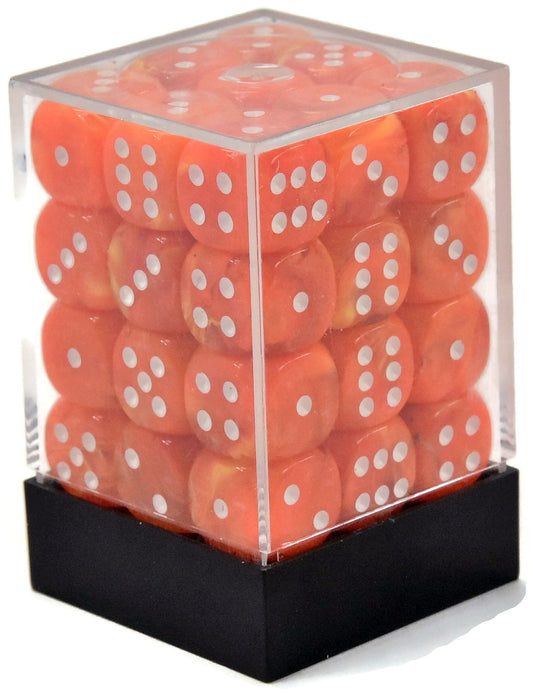 CHESSEX Orange / White Dice #1