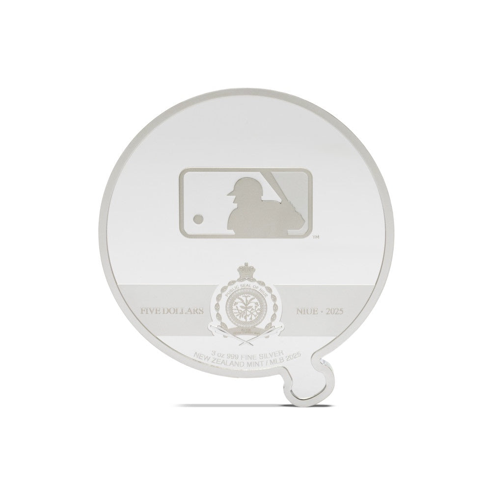 AGORO MLB - New York Yankees Team Logo 3oz Silver