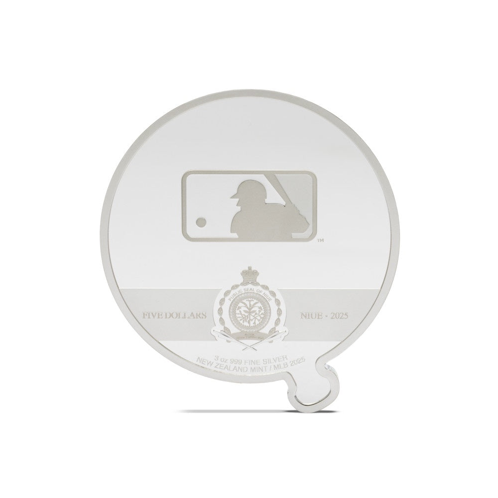 AGORO MLB - New York Yankees Team Logo 3oz Silver