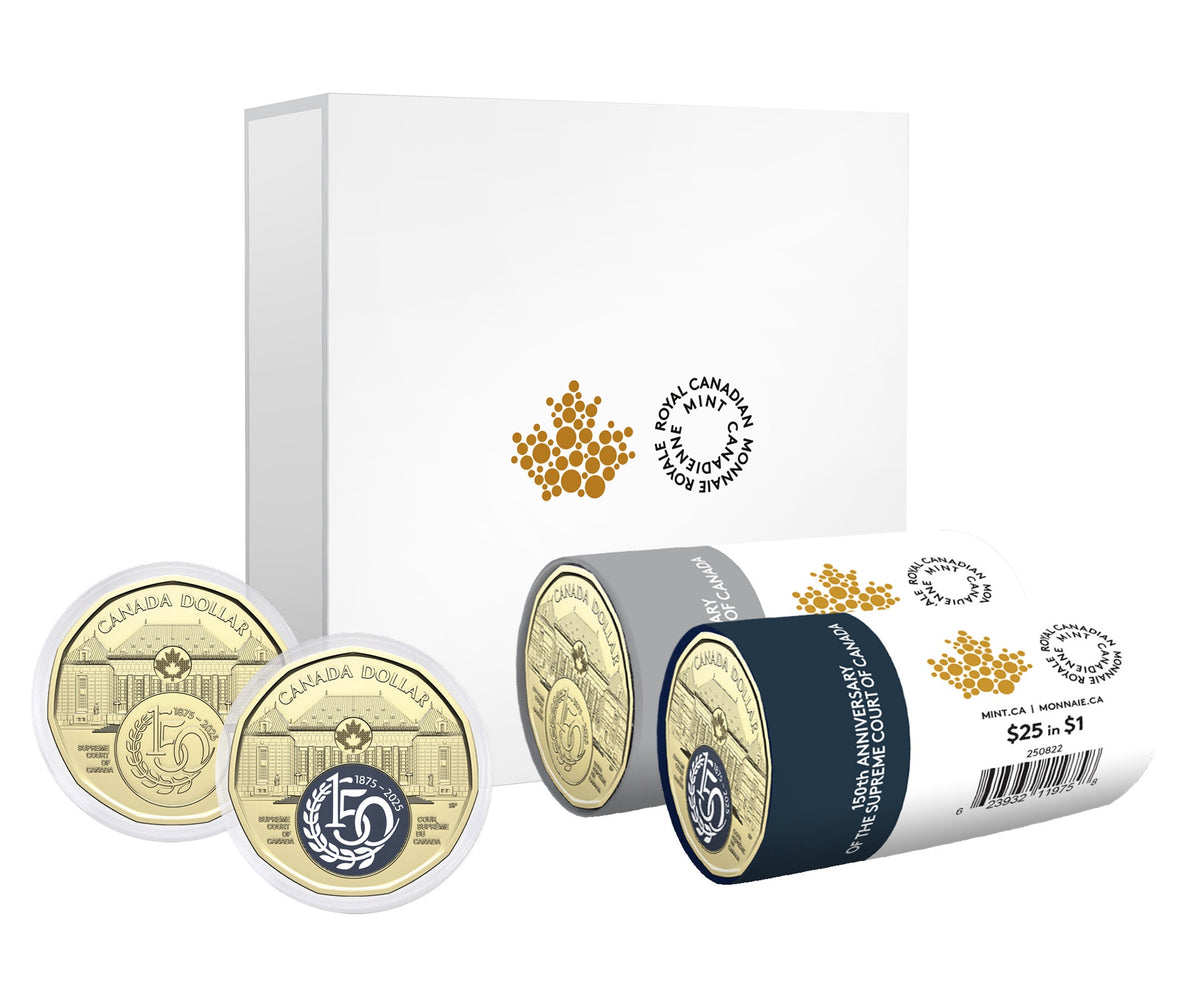 2025 $1 Special Wrap Roll Box Set – 150th Anniversary of the Supreme Court of Canada (251454)