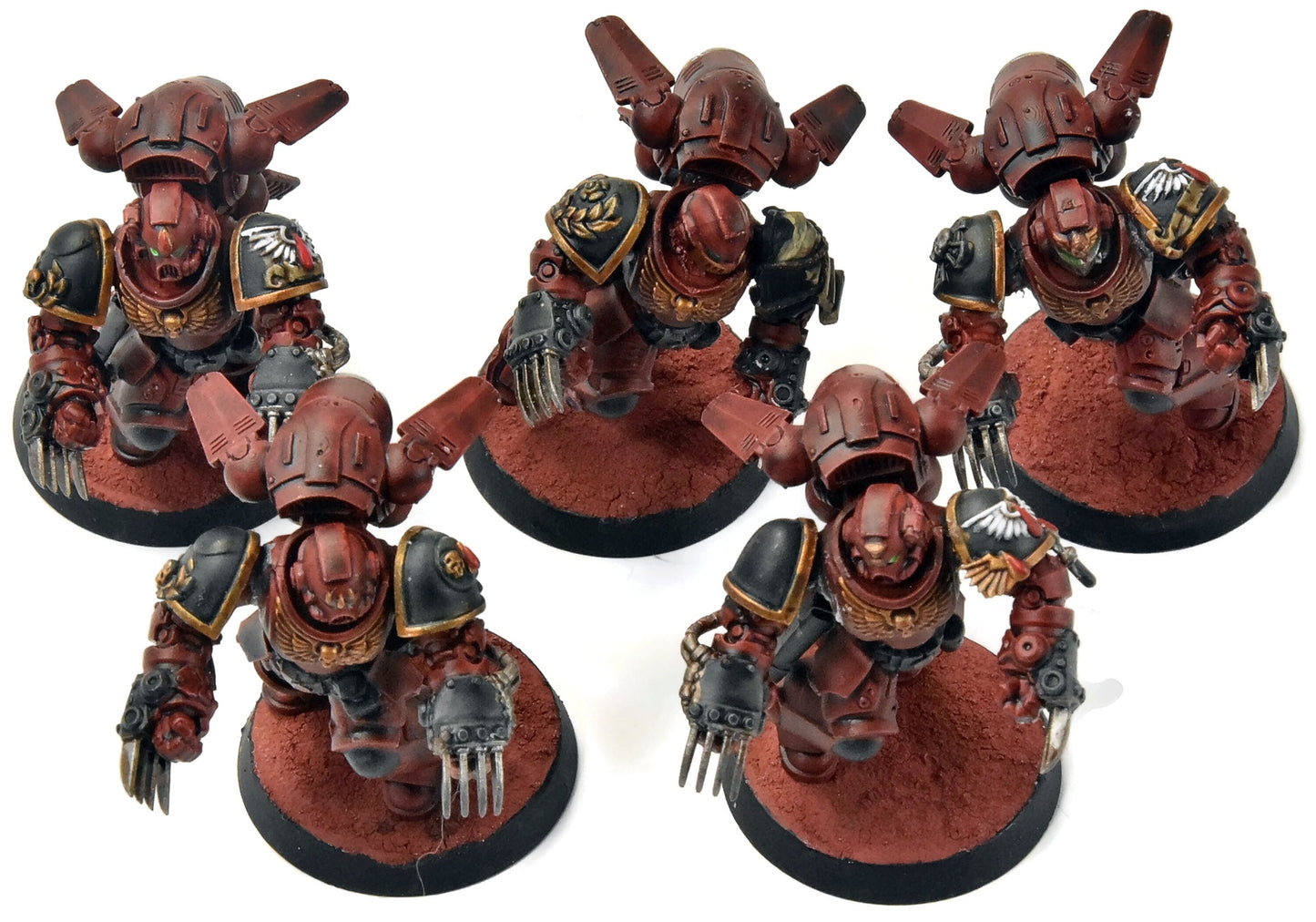 BLOOD ANGELS 5 Assault intercessors with Jump pack #1 WELL PAINTED 40K
