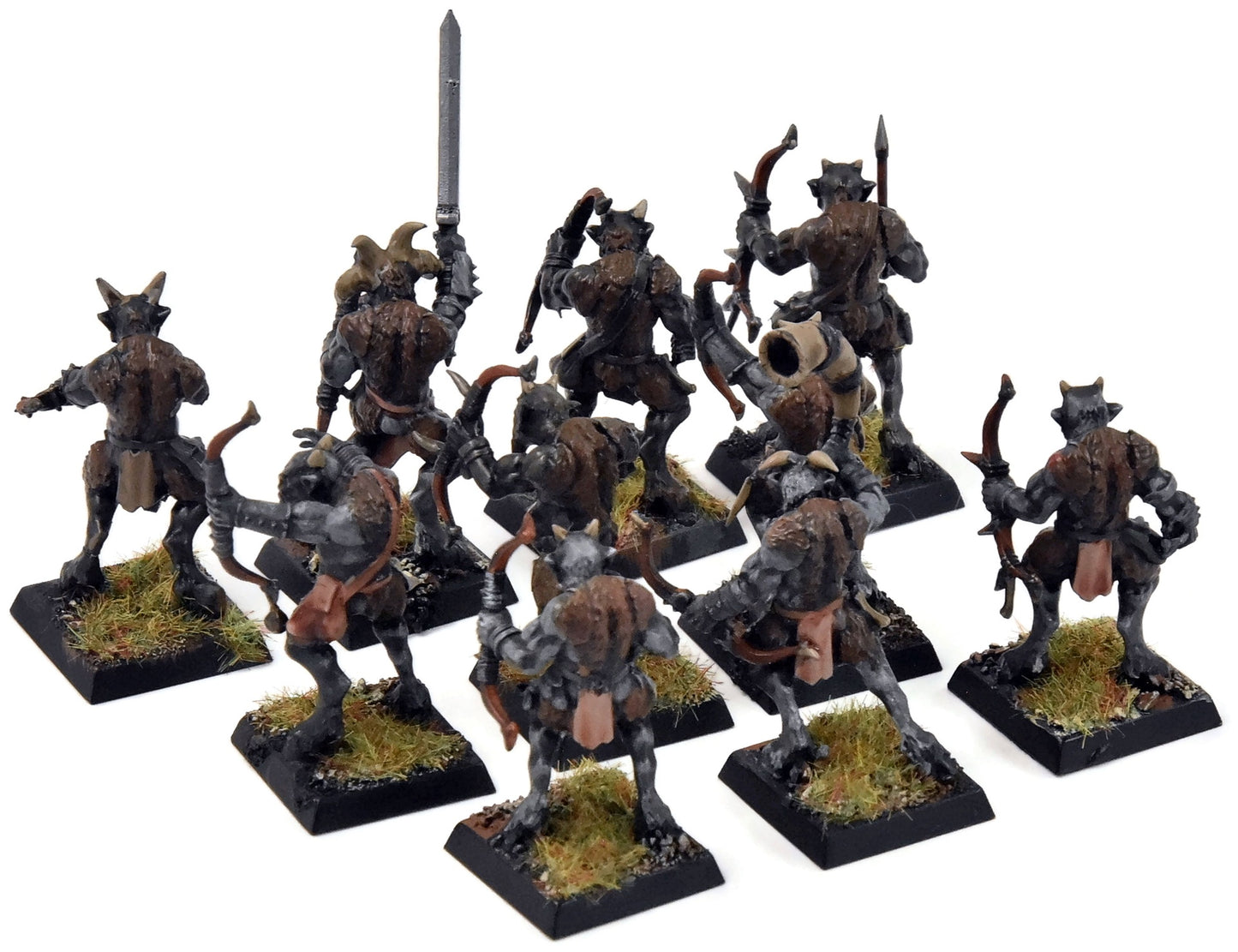 BEASTMEN 10 Ungors With Bows #2 WELL PAINTED Fantasy