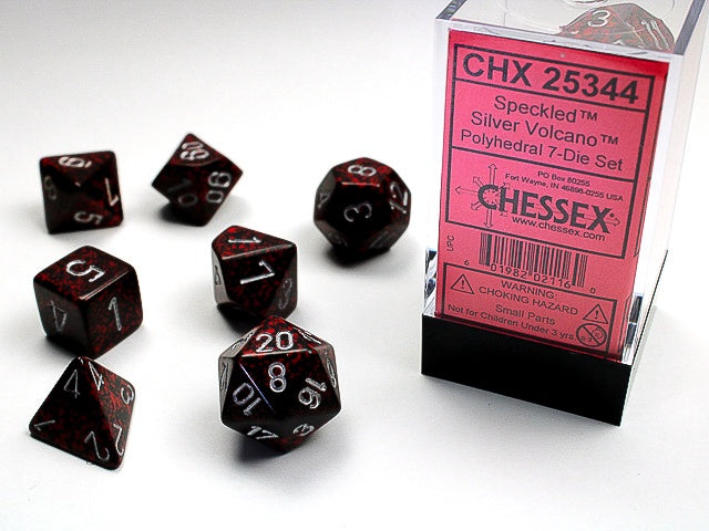 Speckled 7-Die Set Silver Volcano Chessex Dice (CHX25344)