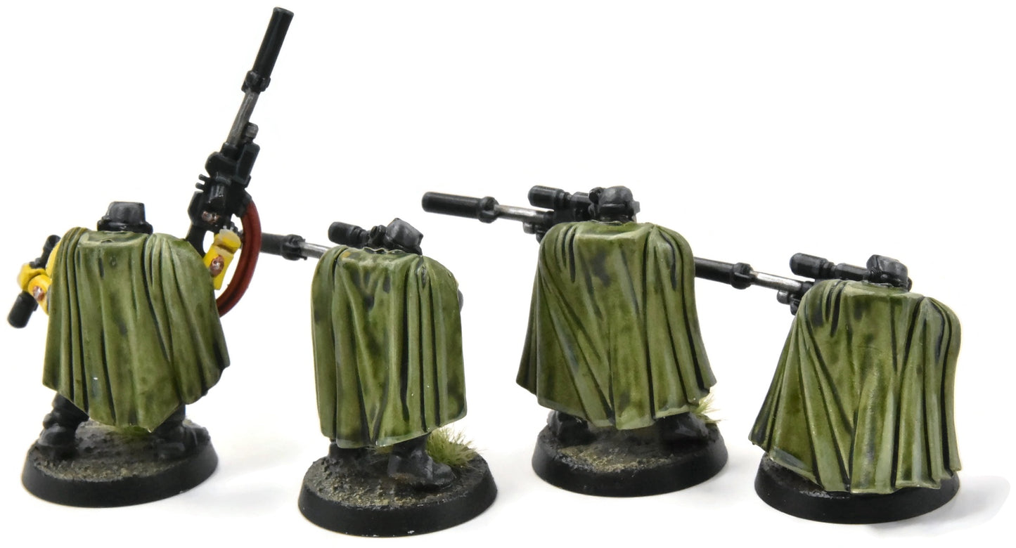 SPACE MARINES 4 Scouts with Snipers #1 WELL PAINTED 40K Imperial Fists