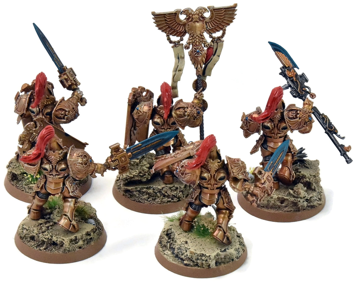 ADEPTUS CUSTODES 5 Custodian Guards Squad #4 PRO PAINTED Warhammer 40K