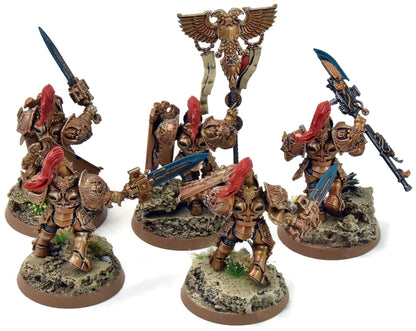 ADEPTUS CUSTODES 5 Custodian Guards Squad #4 PRO PAINTED Warhammer 40K
