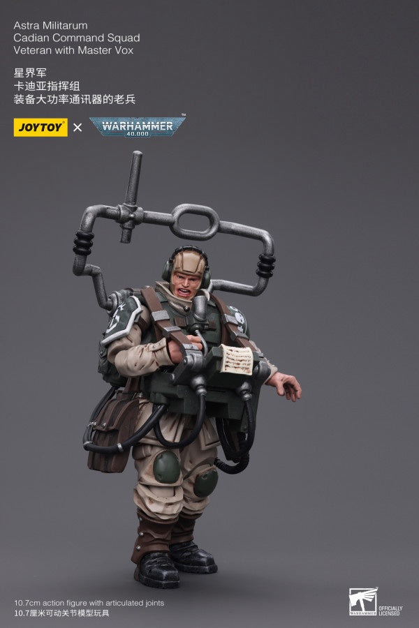 Cadian Command Squad Veteran with Master Vox Astra Militarum Joy Toy