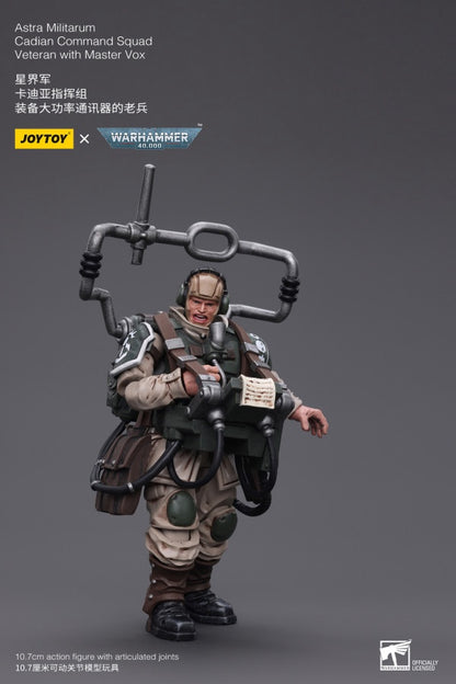 Cadian Command Squad Veteran with Master Vox Astra Militarum Joy Toy