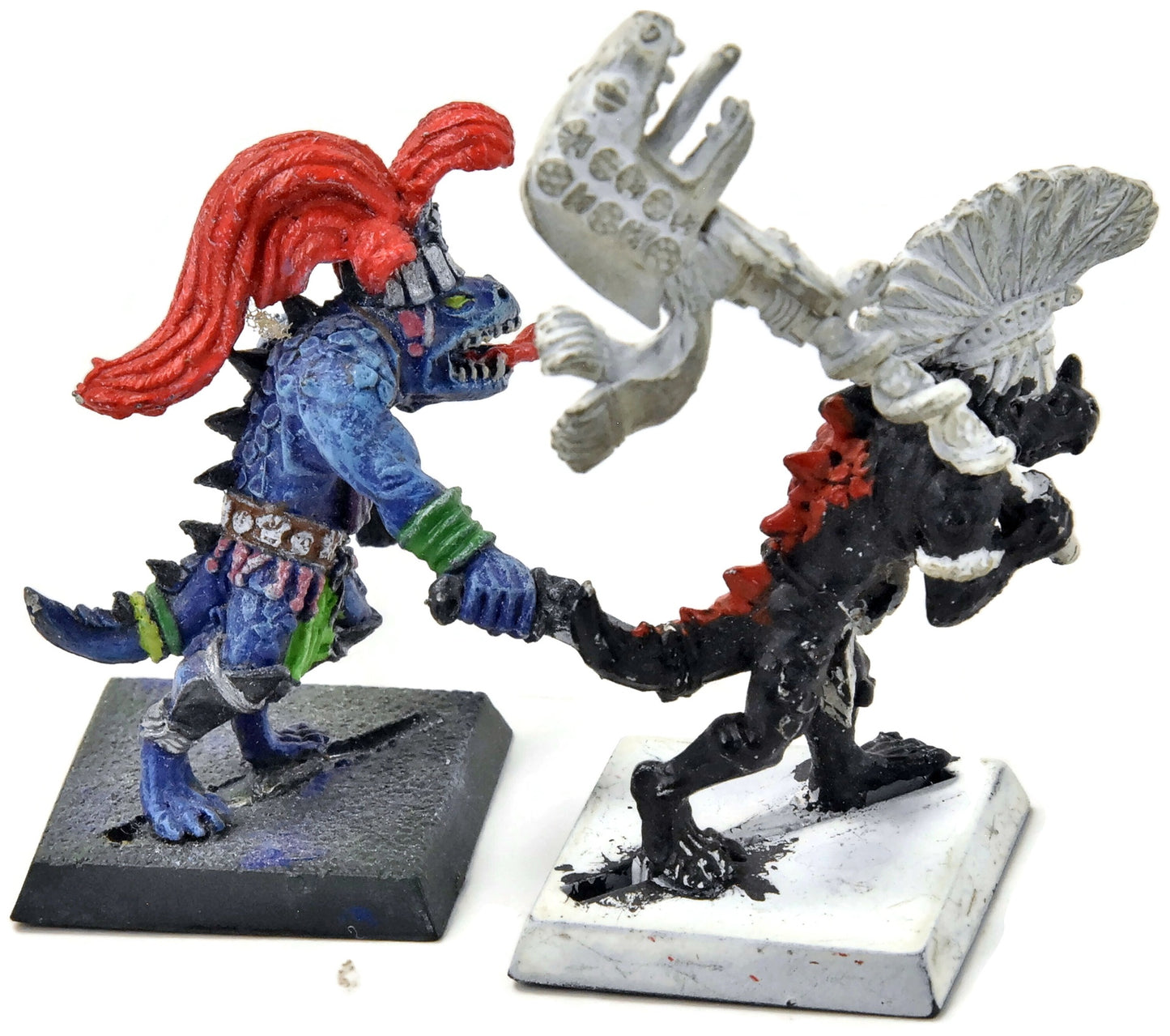 LIZARDMEN Saurus Champion And Musician #8 METAL Warhammer Fantasy